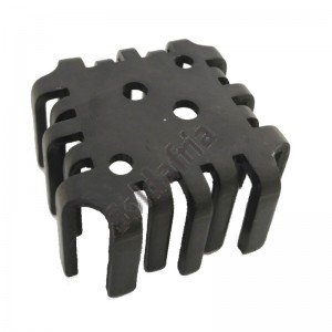 Dissipador de Calor 180018 Com Furo Anodizado Preto Dissipador de Calor 180018 Com Furo Anodizado Preto
