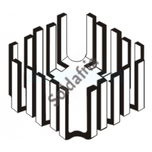 Dissipador de calor 180000 Sem Furo Anodizado Preto Dissipador de calor 180000 Sem Furo Anodizado Preto