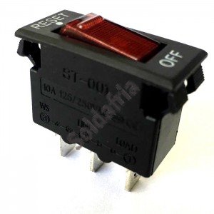 Chave Gangorra Disjuntor ST-001 Vermelha Com Led 3T Chave Gangorra Disjuntor ST-001 Vermelha Com Led 3T