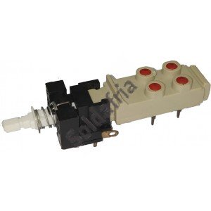 Chave Tecla KDC-A09-T Com Trava 6 Terminais Chave Tecla KDC-A09-T Com Trava 6 Terminais