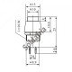 Chave Push Button DS-450 Verde Com Trava Chave Push Button DS-450 Verde Com Trava