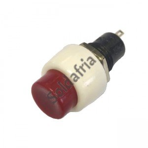 Chave Push Button DS-450 Vermelha Com Trava