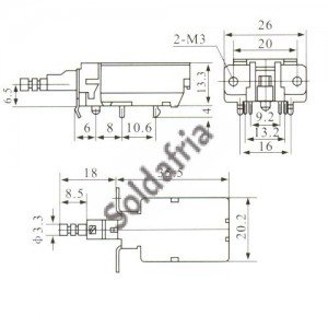 Chave Tecla KDC-A08-3 Com Trava Chave Tecla KDC-A08-3 Com Trava