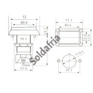 Chave PBS-34 Branca (Tipo Push Button)