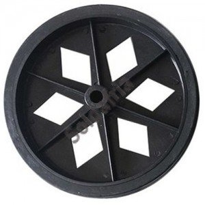 Roda De Plastico Preta Sem Rolamento 152mm X 27mm Roda De Plastico Preta Sem Rolamento 152mm X 27mm