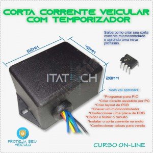 Corta corrente para motos microcontrolado Corta corrente para motos microcontrolado
