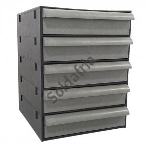 Gaveteiro CG505/0 Ecológico 5 Gavetas Sem Div. Preto/Cinza Gaveteiro CG505/0 Ecológico 5 Gavetas Sem Div. Preto/Cinza