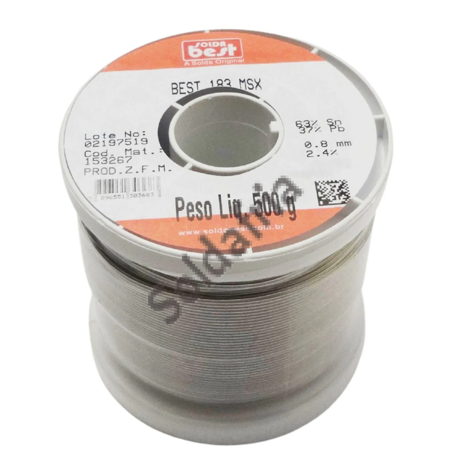 Rolo De Solda Best Laranja 183 MSX08 63x37 1/2 Kilo Fio 0,8mm