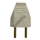 Plug de Tomada Macho 2P (2 Pinos) 10A Universal Branco Plug de Tomada Macho 2P (2 Pinos) 10A Universal Branco