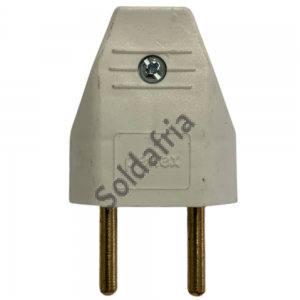 Plug de Tomada Macho 2P (2 Pinos) 10A Universal Branco Plug de Tomada Macho 2P (2 Pinos) 10A Universal Branco