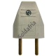Plug de Tomada Macho 2P (2 Pinos) 10A Universal Branco Plug de Tomada Macho 2P (2 Pinos) 10A Universal Branco