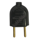 Plug de Tomada Macho 2P (2 Pinos) 10A Universal Preto