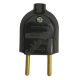 Plug de Tomada Macho 2P (2 Pinos) 10A Universal Preto