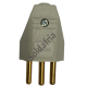 Plug de Tomada Macho 2P+T (3 Pinos) 20A Universal Cinza Plug de Tomada Macho 2P+T (3 Pinos) 20A Universal Cinza