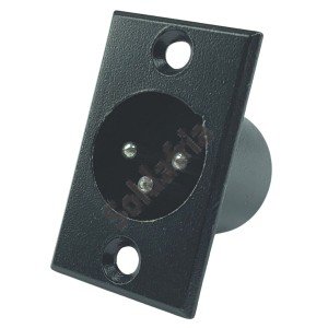 Conector Canon Macho 3 Pinos para Painel LS-1024 Conector Canon Macho 3 Pinos para Painel LS-1024