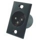 Conector Canon Macho 3 Pinos para Painel LS-1024 Conector Canon Macho 3 Pinos para Painel LS-1024