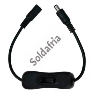 Cabo Extensor Plug P4 mais Jack J4 com chave L/D com 20cm