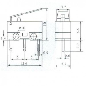 Chave Micro Switch KW10-B Com Aste