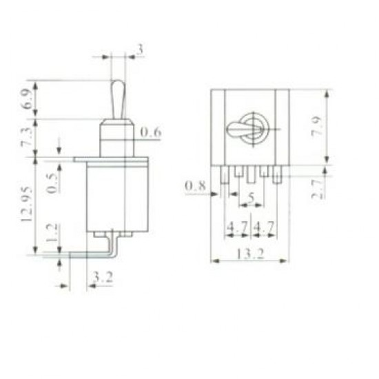 Chave Alavanca MTS102-C3 Para Placa 90 Graus (3T Liga/Liga) Chave Alavanca MTS102-C3 Para Placa 90 Graus (3T Liga/Liga)