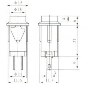 Chave PBS-27B Vermelha 2T Sem Trava (Tipo Push Button) Chave PBS-27B Vermelha 2T Sem Trava (Tipo Push Button)