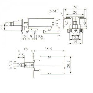 Chave Tecla KDC-A08-3 Com Trava Chave Tecla KDC-A08-3 Com Trava