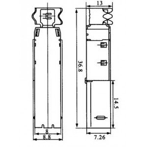 Conector USB-B Macho YH-USB04 Conector USB-B Macho YH-USB04