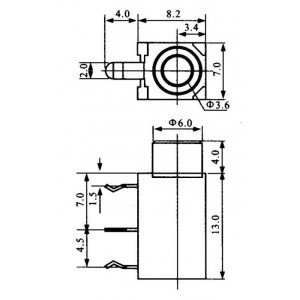 Jack J2 Mono Para Placa Circuito Fechado Jack J2 Mono Para Placa Circuito Fechado