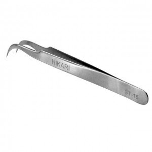 Pinca Curva 116mm Aco Inox Hikari ST-15 Pinca Curva 116mm Aco Inox Hikari ST-15