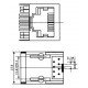 Jack RJ45 8P8C Blindado Para Placa ( YH59-01)
