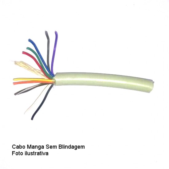 Cabo Manga 8 Vias 26AWG Sem Blindagem (metro) Cabo Manga 8 Vias 26AWG Sem Blindagem (metro)