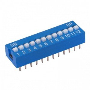 Chave Dip Switch 12 Vias 180 Graus (KF1001-12)