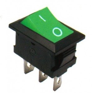 Chave Gangorra KCD1-102 Verde 3 Terminais