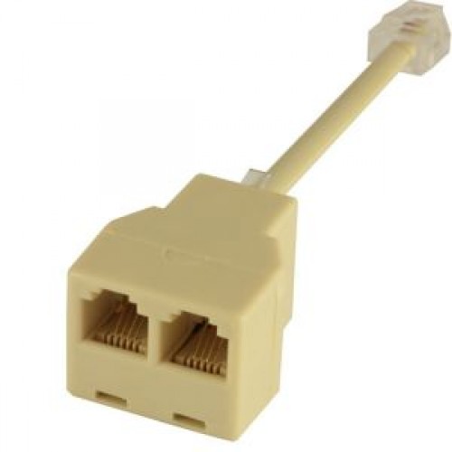 Adaptador T RJ11 YH-206 6P4C 2F X 1M Com Rabicho Adaptador T RJ11 YH-206 6P4C 2F X 1M Com Rabicho