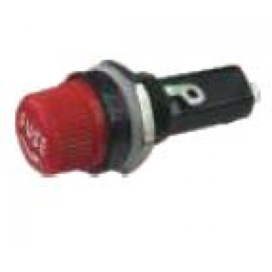 Porta Fusivel Pequeno 5x20mm Vermelho BLX-1 Para Painel Porta Fusivel Pequeno 5x20mm Vermelho BLX-1 Para Painel