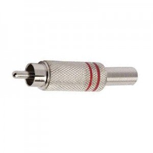 Plug RCA Metálico Vermelho Plug RCA Metálico Vermelho