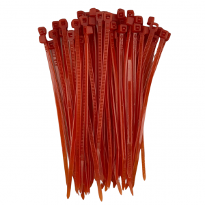 Abraçadeira de Plástico Nylon 2,5x100mm Vermelha com 50 pçs Abraçadeira de Plástico Nylon 2,5x100mm Vermelha com 50 pçs