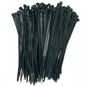 Abraçadeira de Plástico Nylon 3,6x150mm Preta com 100 pçs Abraçadeira de Plástico Nylon 3,6x150mm Preta com 100 pçs