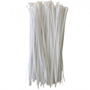 Abraçadeira de Plástico Nylon 3,6x250mm Branca com 100 pçs Abraçadeira de Plástico Nylon 3,6x250mm Branca com 100 pçs