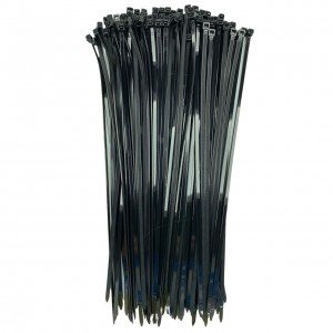Abraçadeira de Plástico Nylon 3,6x250mm Preta com 100 pçs Abraçadeira de Plástico Nylon 3,6x250mm Preta com 100 pçs