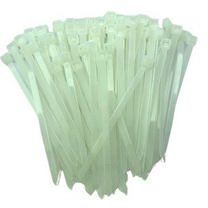 Abraçadeira de Plástico Nylon 4,8x100mm Branca com 100 pçs Abraçadeira de Plástico Nylon 4,8x100mm Branca com 100 pçs