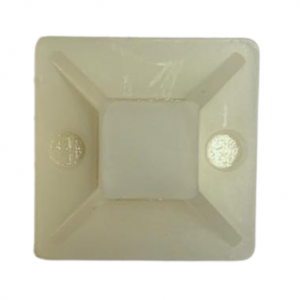 Fixador Adesivo Branco Para Abraçadeira 25x25mm com 100 pçs