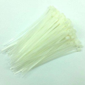 Abraçadeira de Plástico Nylon 2,5x100mm Branca com 100 pçs