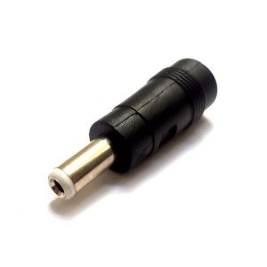 Adaptador P4 2,1mm x Fêmea Para 2,5mm x 5,5mm Macho Níquel