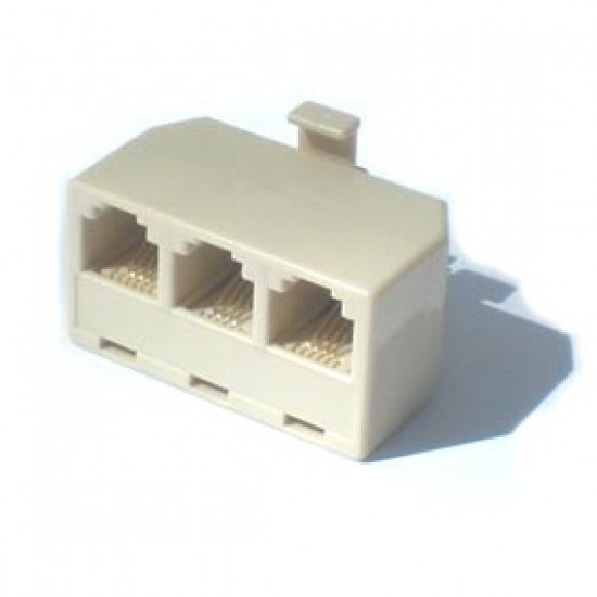 Adaptador T RJ11 YH-203 6P4C 3F X 1M Extensão De Telefone Adaptador T RJ11 YH-203 6P4C 3F X 1M Extensão De Telefone