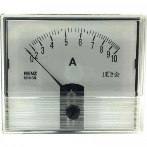 Amperímetro Analógico Renz FM-86A 10A CA Ferro Móvel Cristal Amperímetro Analógico Renz FM-86A 10A CA Ferro Móvel Cristal