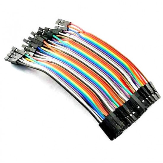 Cabo Flat Com 40 Vias Tipo Jumper Fêmea X Fêmea 20cm Para Arduino Cabo Flat Com 40 Vias Tipo Jumper Fêmea X Fêmea 20cm Para Arduino
