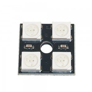 Módulo Led RGB 5050 Endereçável 4 Bits WS2812 Módulo Led RGB 5050 Endereçável 4 Bits WS2812