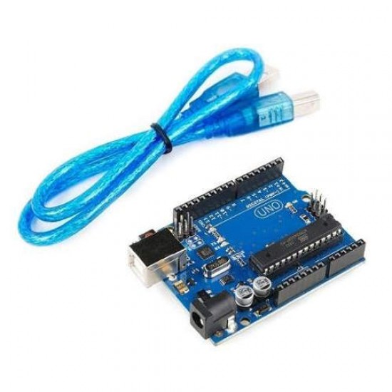 UNO R3 DIP Atmega328P Com Cabo - Compatível Com Arduino UNO R3 DIP Atmega328P Com Cabo - Compatível Com Arduino
