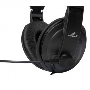 Fone de Ouvido Com microfone Flexível Fortrek HSL102 Preto Fone de Ouvido Com microfone Flexível Fortrek HSL102 Preto
