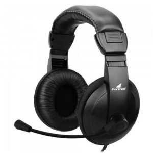 Fone de Ouvido Com microfone Flexível Fortrek HSL102 Preto Fone de Ouvido Com microfone Flexível Fortrek HSL102 Preto